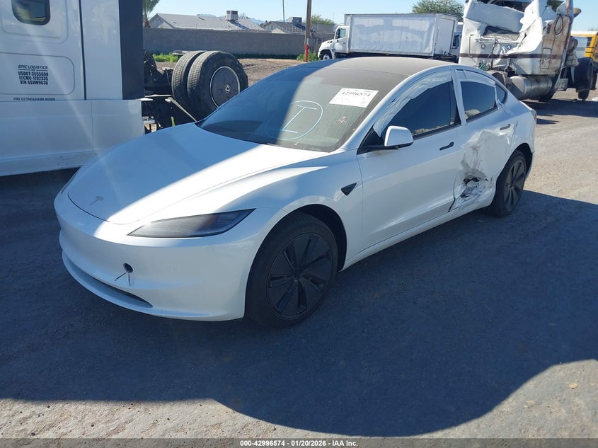 Vin: 5yj3e1ea2sf008269, lot: 43490640, tesla model 3 long range rear-wheel drive 20252