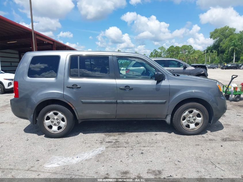2012 Honda Pilot Lx VIN: 5FNYF3H29CB01278 Lot: 42996623