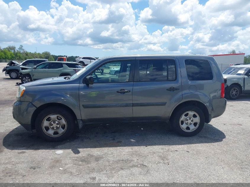 2012 Honda Pilot Lx VIN: 5FNYF3H29CB01278 Lot: 42996623
