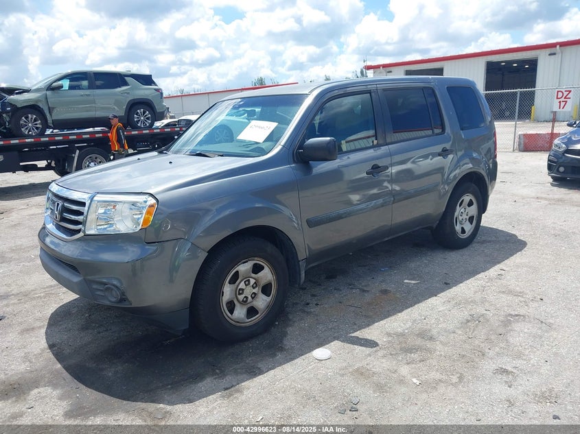 2012 Honda Pilot 3.5 Lx grey Lot 111042996623 Vin 5FNYF3H29CB017278
