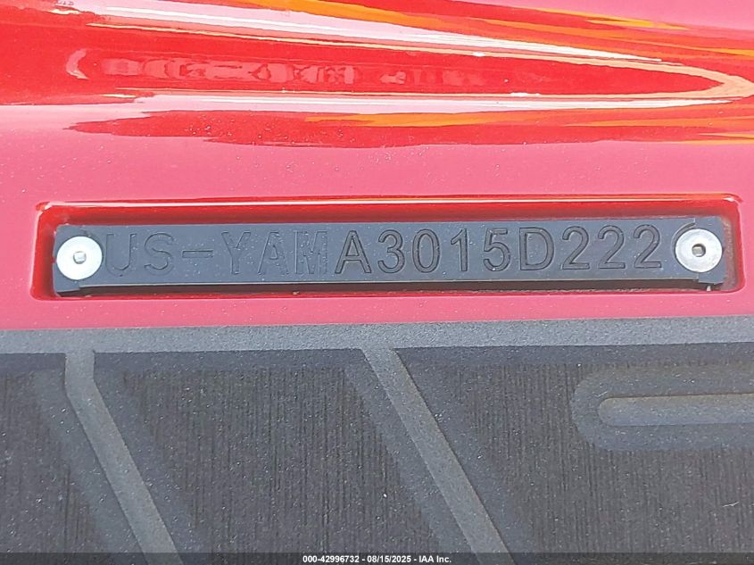 2022 Yamaha Vx VIN: YAMA3015D222 Lot: 42996732