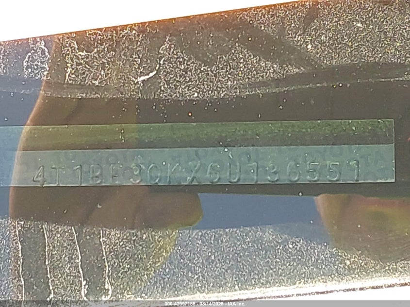 2006 Toyota Camry Xle VIN: 4T1BE30KX6U136551 Lot: 42997155