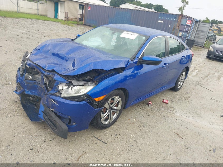 2018 Honda Civic 2.0 Lx Blue Lot 111042997669 Vin 2HGFC2F5XJH598421
