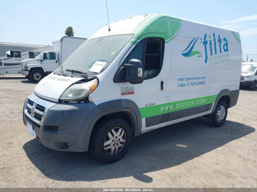 VIN 3C6TRVCG3HE510457 2017 RAM PROMASTER 2500 HIGH ROOF 136 WB