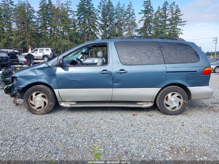 2000 Toyota Sienna Xle VIN: 4T3ZF13C6YU255857 Lot: 42998950