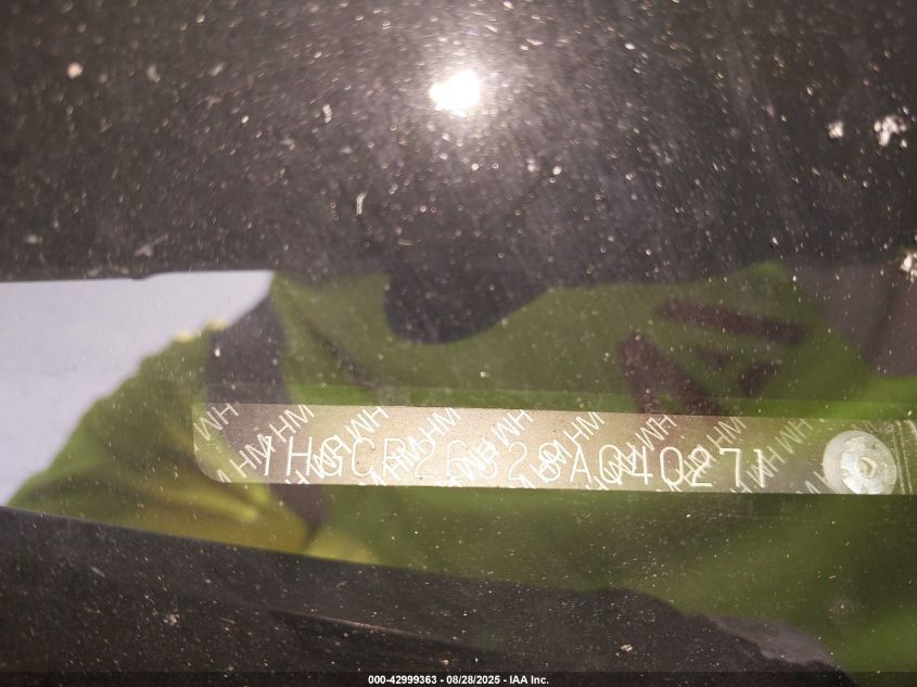 2008 Honda Accord 2.4 Lx VIN: 1HGCP26328A040271 Lot: 42999363