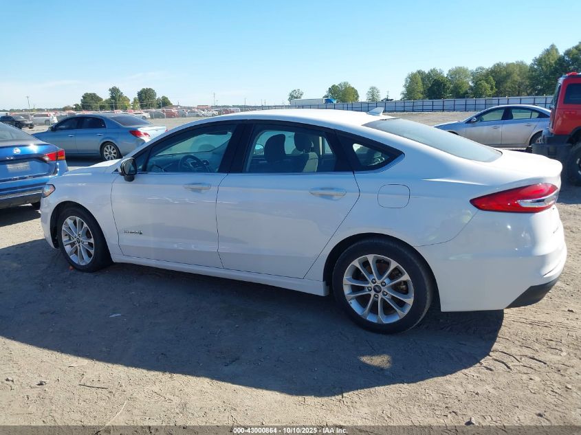 2019 Ford Fusion Hybrid Se VIN: 3FA6P0LU6KR143970 Lot: 43000864