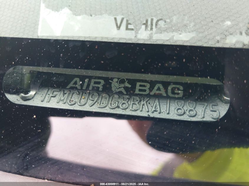 2011 Ford Escape Xlt VIN: 1FMCU9DG8BKA18875 Lot: 43000911