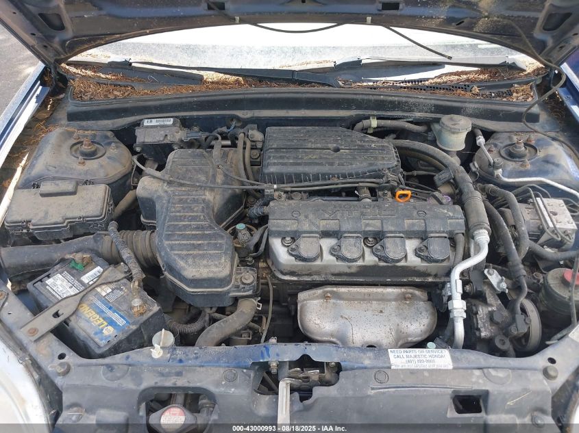 2001 Honda Civic Ex VIN: 1HGEM229X1L008318 Lot: 43000993