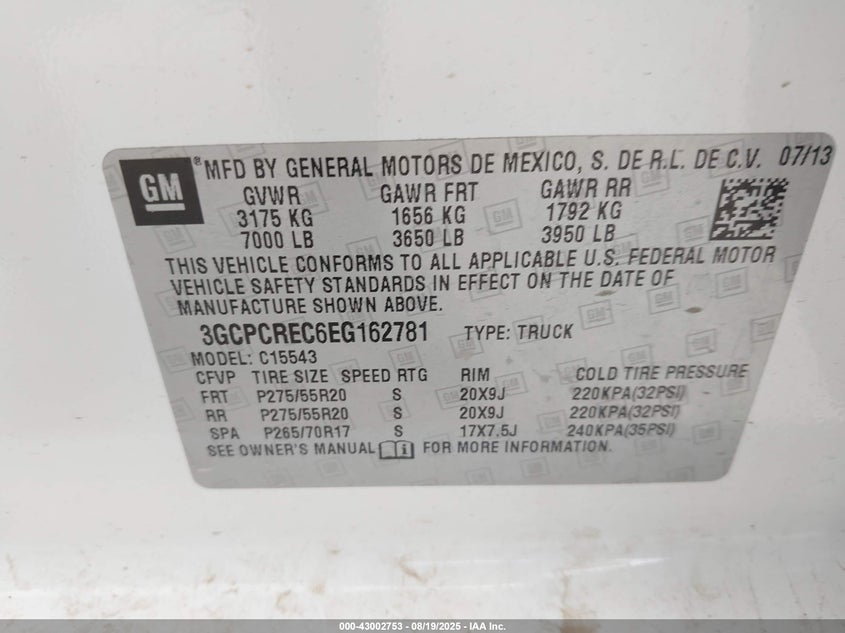 2014 CHEVROLET SILVERADO 1500 1LT - 3GCPCREC6EG162781