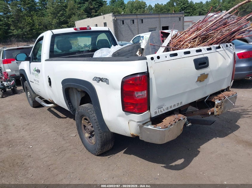 2008 Chevrolet Silverado 2500Hd Work Truck white truck gasoline 1GCHK24K88E154877 photo #4