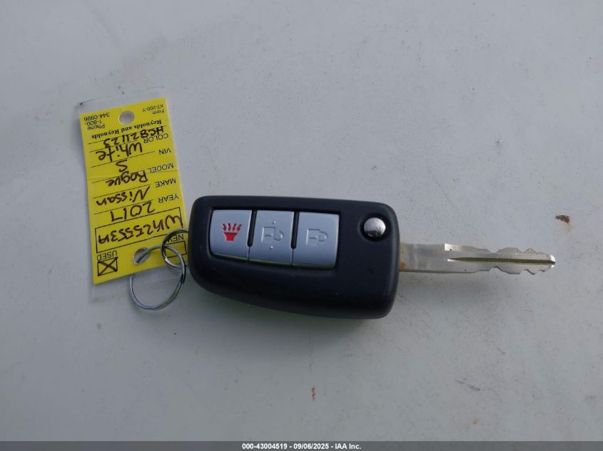 2017 Nissan Rogue S VIN: 5N1AT2MV6HC821123 Lot: 43004519