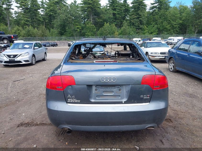 2005 Audi A4 2.0T VIN: WAUDF68EX5A463409 Lot: 43005817