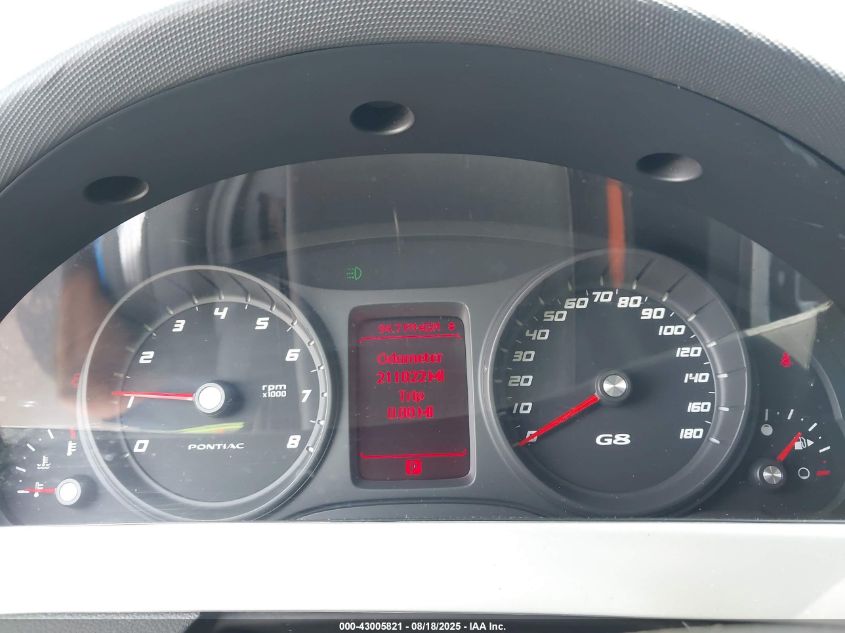 2009 Pontiac G8 VIN: 6G2ER57779L168491 Lot: 43005821