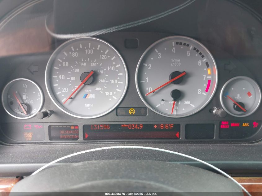 2003 BMW M5 VIN: WBSDE93403CF93153 Lot: 43006776