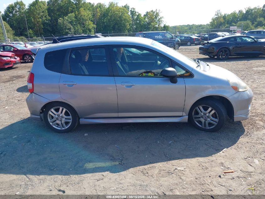 2008 Honda Fit Sport VIN: JHMGD38658S039825 Lot: 43007498