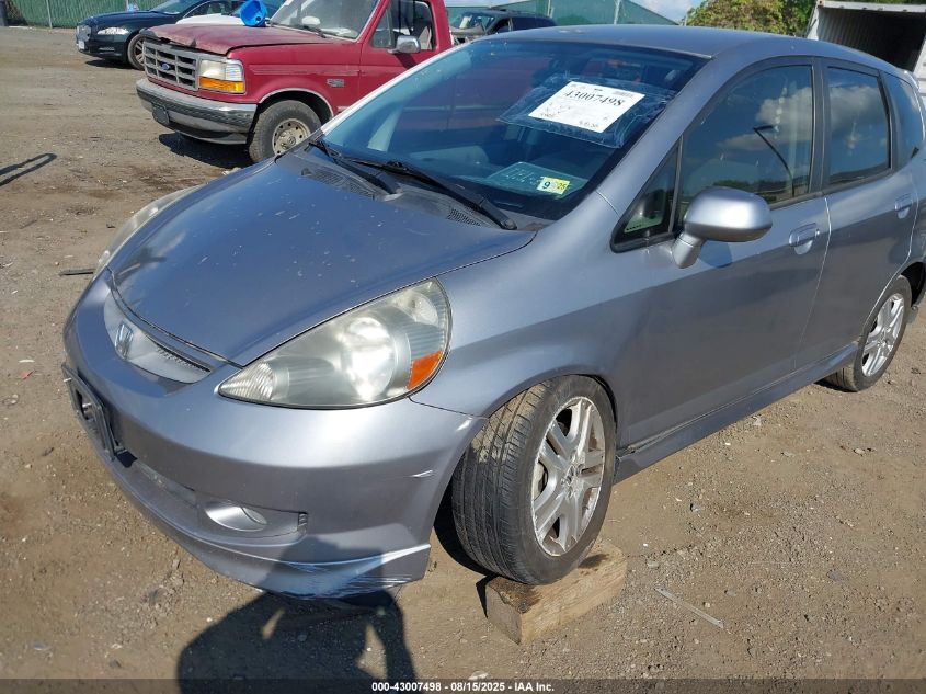 2008 Honda Fit Sport VIN: JHMGD38658S039825 Lot: 43007498