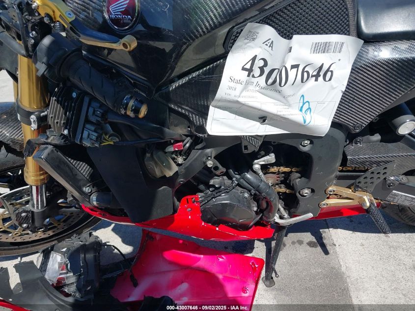 2018 Honda Cbr600 Rr VIN: JH2PC40H7JK400122 Lot: 43007646