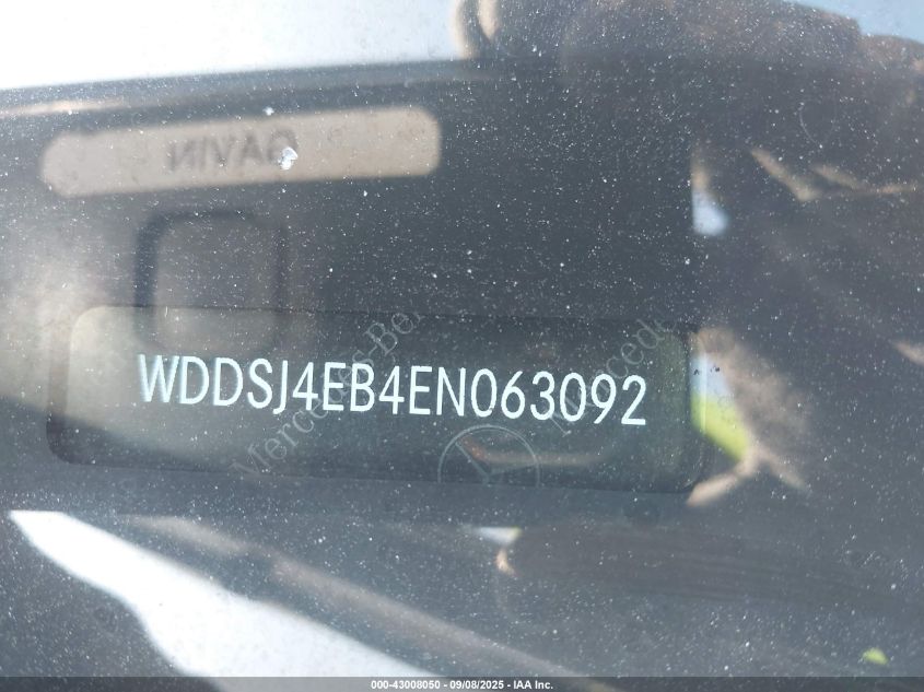 2014 Mercedes-Benz Cla 250 VIN: WDDSJ4EB4EN063092 Lot: 43008050