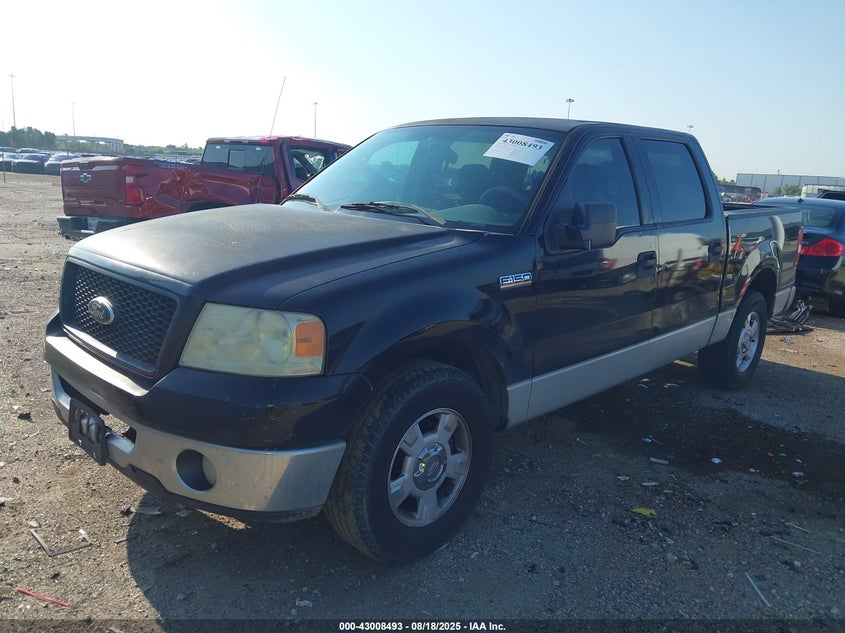 2006 Ford F-150 Xlt black truck gasoline 1FTRW12W76KC58283 photo #3