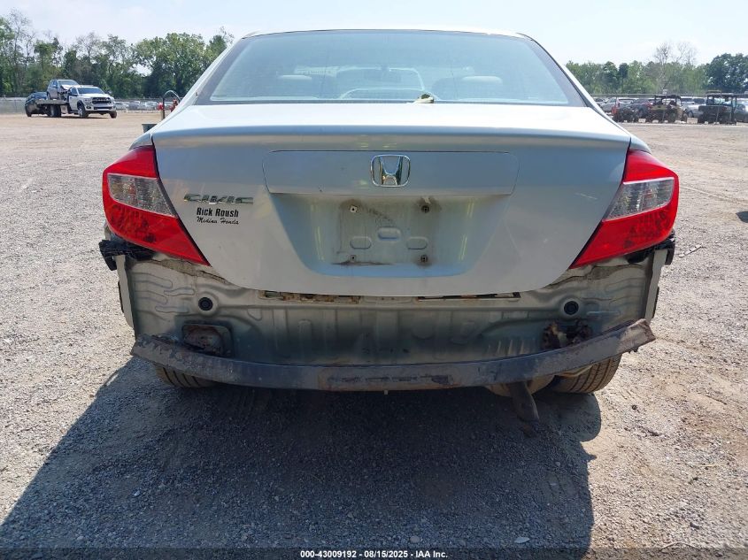 2012 Honda Civic Ex VIN: 19XFB2F8XCE010768 Lot: 43009192