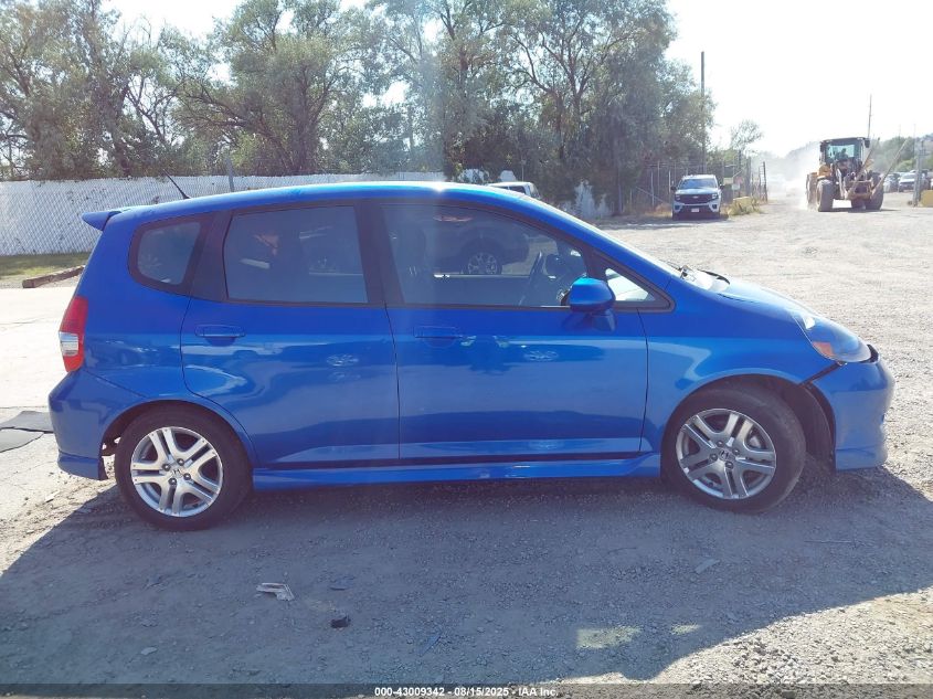 2007 Honda Fit Sport VIN: JHMGD38667S009327 Lot: 43009342