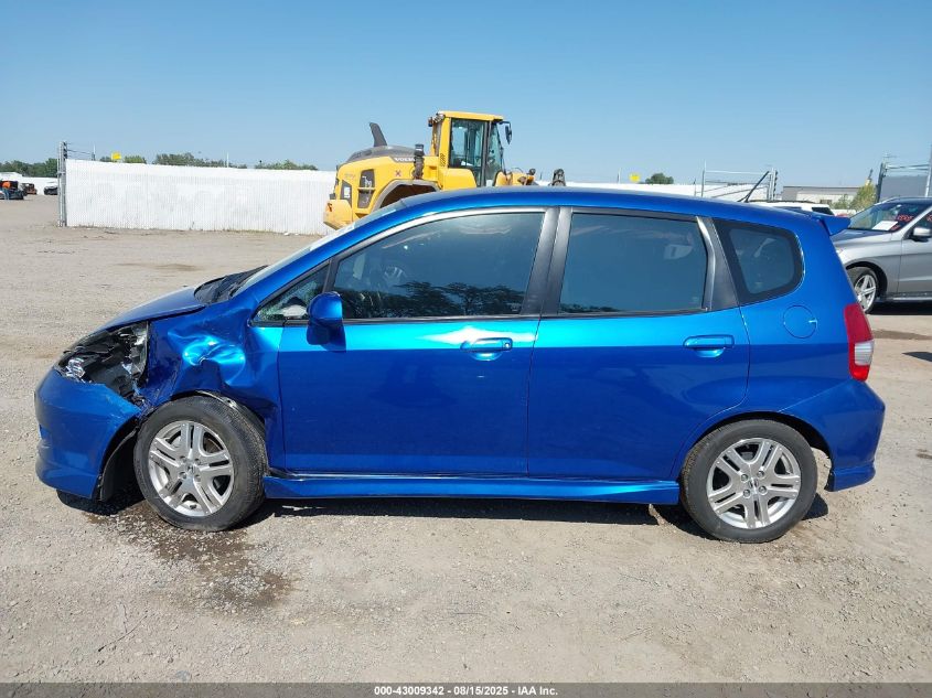 2007 Honda Fit Sport VIN: JHMGD38667S009327 Lot: 43009342