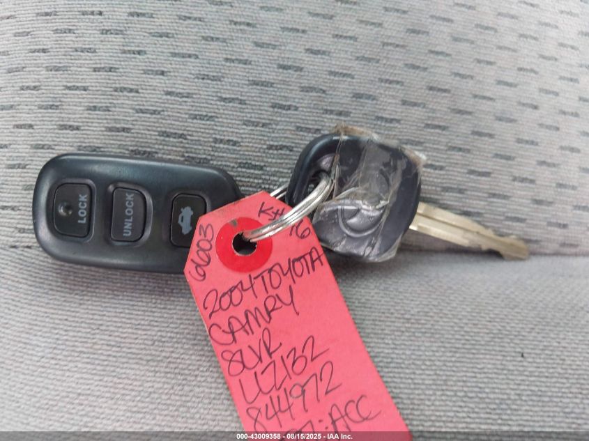 2004 Toyota Camry Le VIN: 4T1BE32KX4U844972 Lot: 43009358