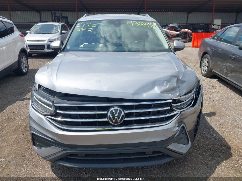 2022 Volkswagen Tiguan 2.0T Se VIN: 3VV2B7AXXNM156043 Lot: 43009418