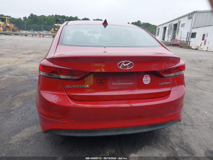 2017 Hyundai Elantra Limited VIN: KMHD84LF2HU193740 Lot: 43009713