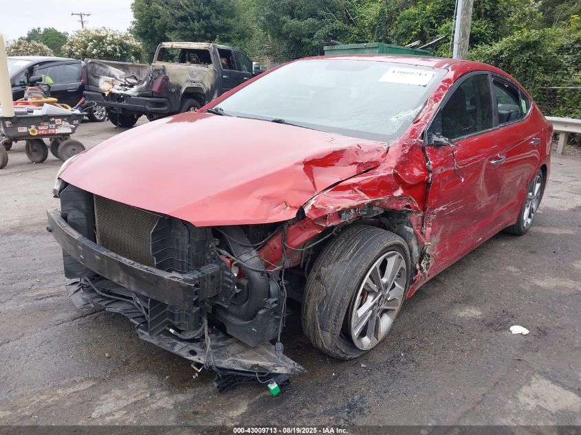 2017 Hyundai Elantra Limited VIN: KMHD84LF2HU193740 Lot: 43009713