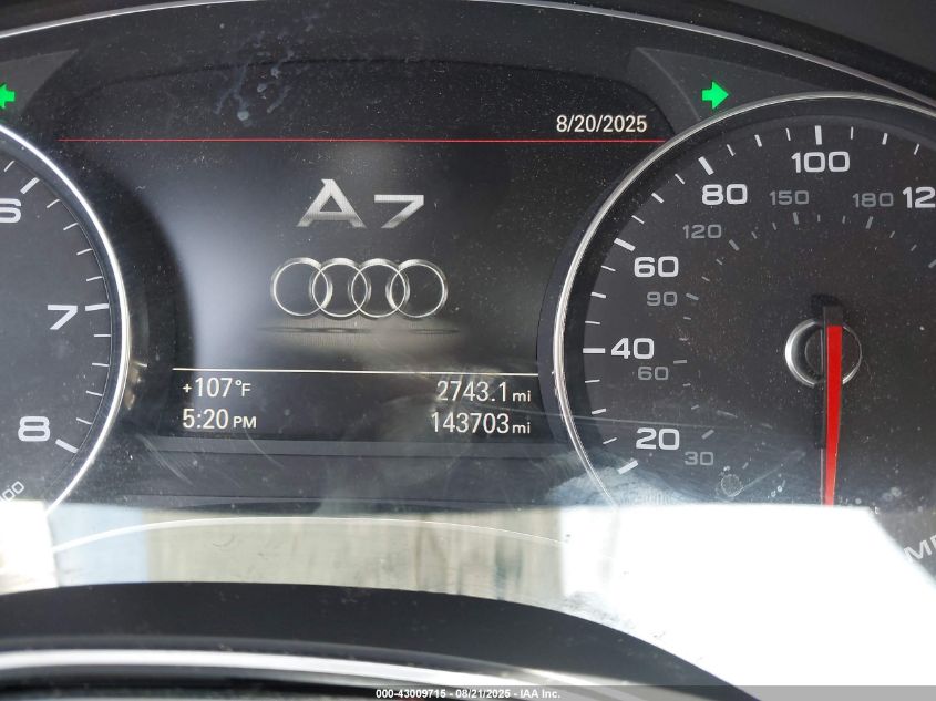 2012 Audi A7 Premium VIN: WAUYGAFC1CN050271 Lot: 43009715