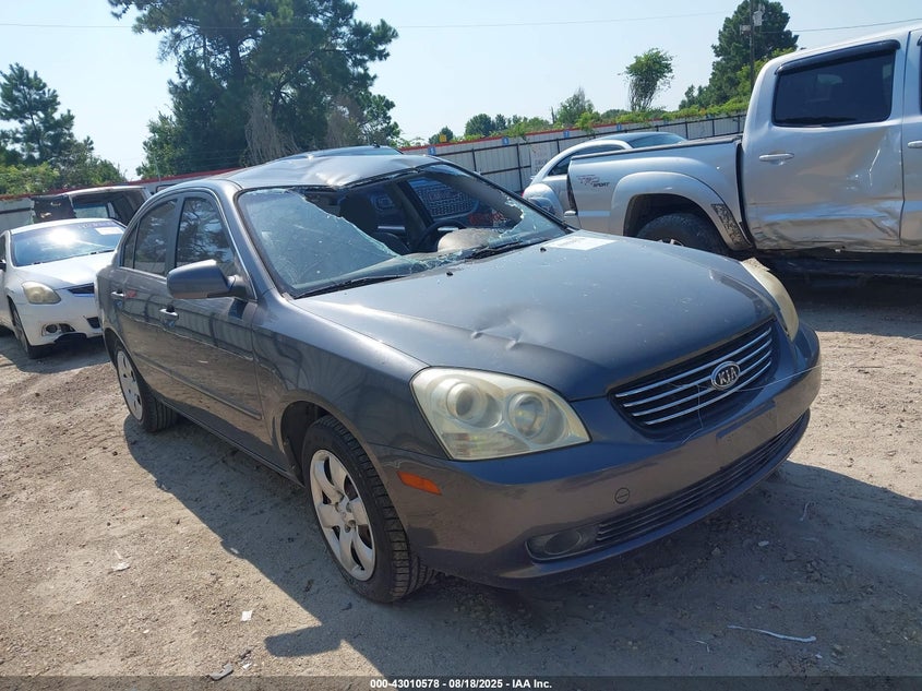2008 Kia Optima Lx grey sedan gasoline KNAGE123X85263508 photo #1