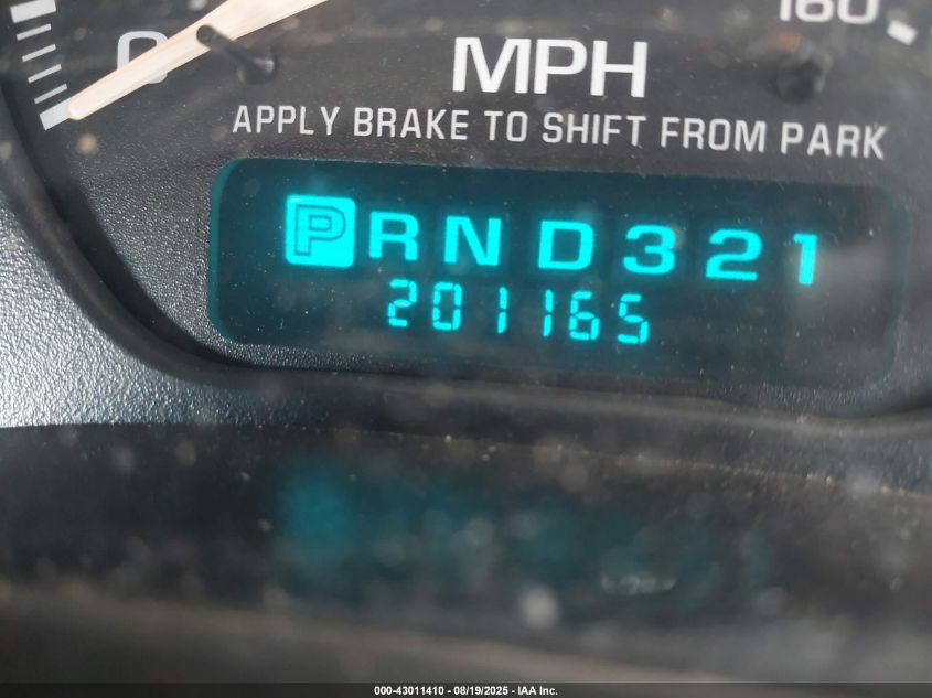 2002 Chevrolet Avalanche 1500 VIN: 3GNEK13T92G304915 Lot: 43011410