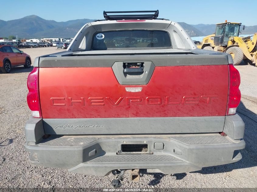 2002 Chevrolet Avalanche 1500 VIN: 3GNEK13T92G304915 Lot: 43011410