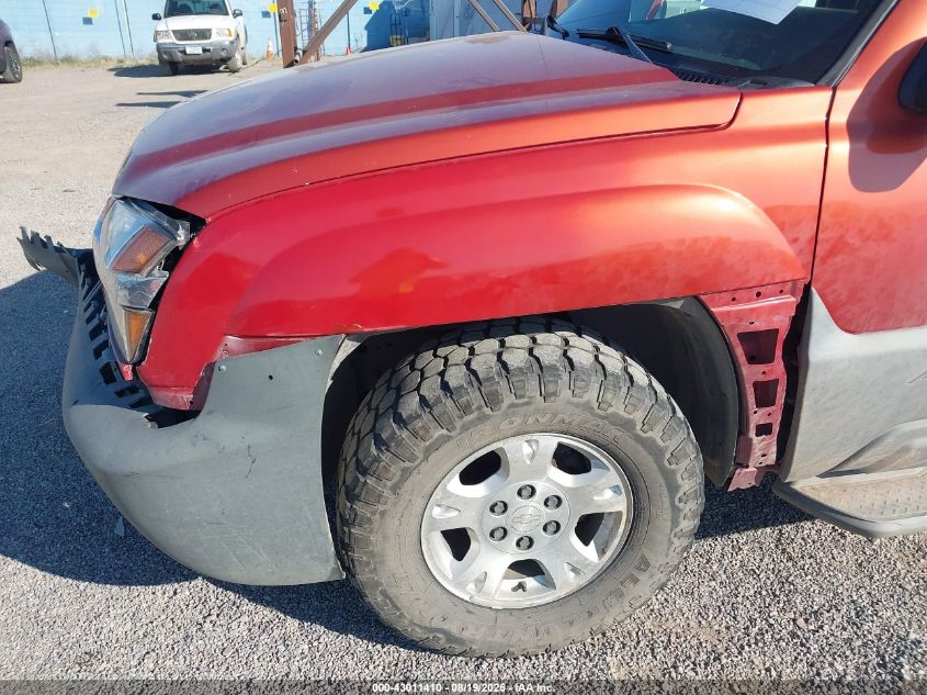 2002 Chevrolet Avalanche 1500 VIN: 3GNEK13T92G304915 Lot: 43011410