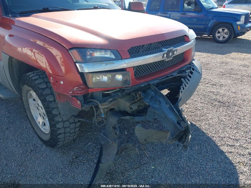 2002 Chevrolet Avalanche 1500 VIN: 3GNEK13T92G304915 Lot: 43011410