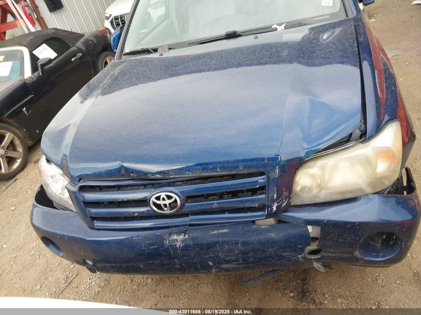 2006 Toyota Highlander V6 VIN: JTEGP21A860099118 Lot: 43011686