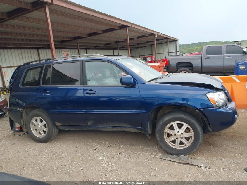 2006 Toyota Highlander V6 VIN: JTEGP21A860099118 Lot: 43011686