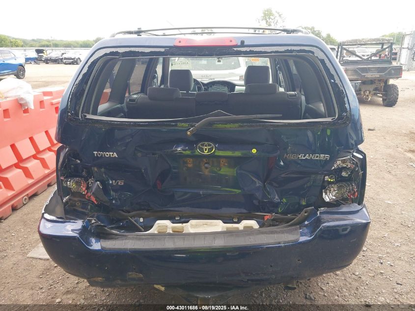 2006 Toyota Highlander V6 VIN: JTEGP21A860099118 Lot: 43011686