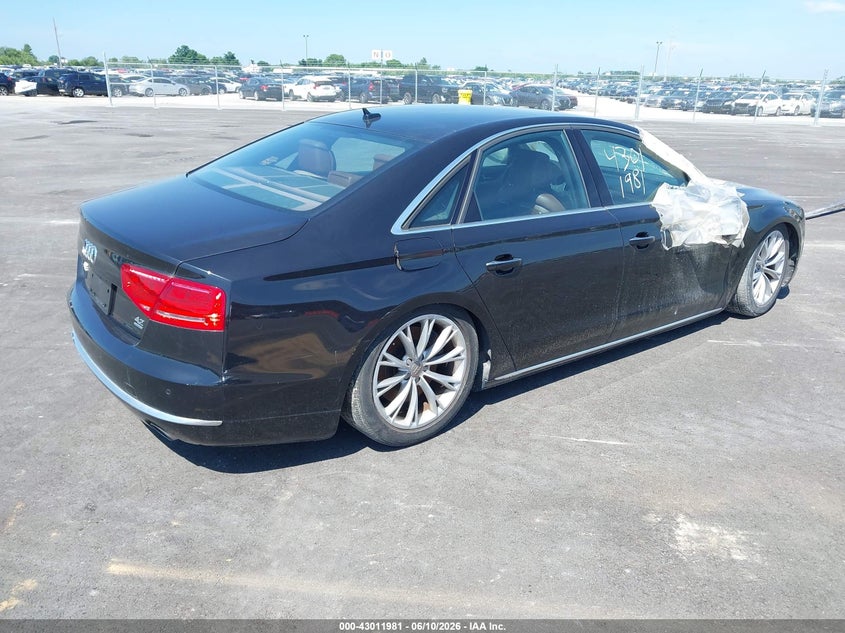 Vin: wauavafd4cn001596, lot: 43506095, audi a8 4.2 20124