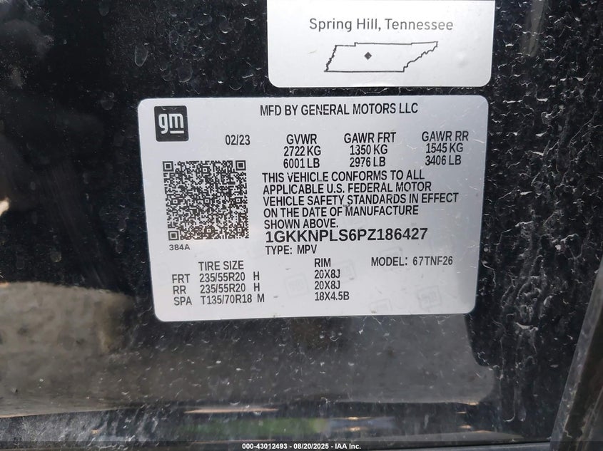 2023 GMC ACADIA FWD DENALI - 1GKKNPLS6PZ186427