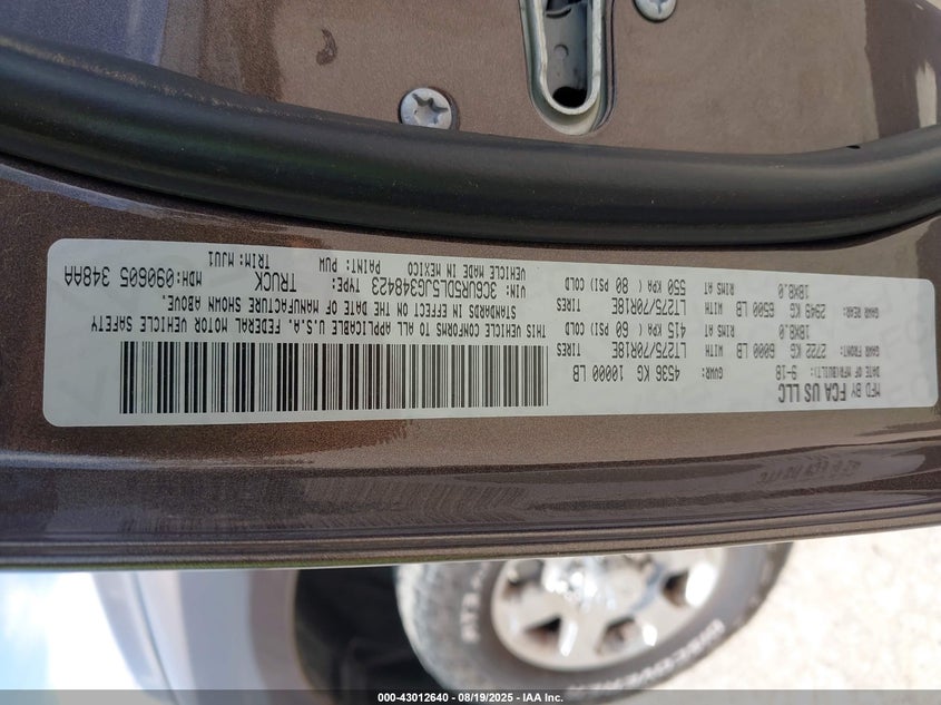 2018 RAM 2500 BIG HORN - 3C6UR5DL5JG348423