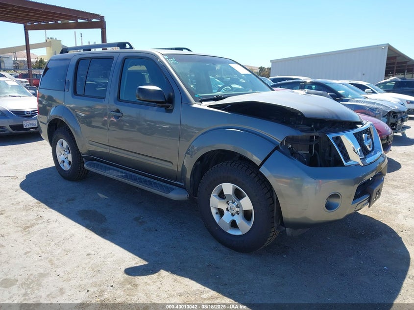 2008 Nissan Pathfinder S grey other gasoline 5N1AR18B58C648106 photo #1