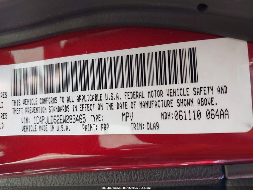 2014 JEEP CHEROKEE LIMITED 1C4PJLDS2EW283465