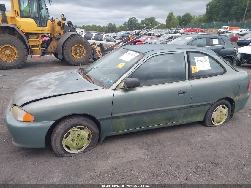 1997 Hyundai Accent Gs/Gt VIN: KMHVD34N1VU252773 Lot: 43013194