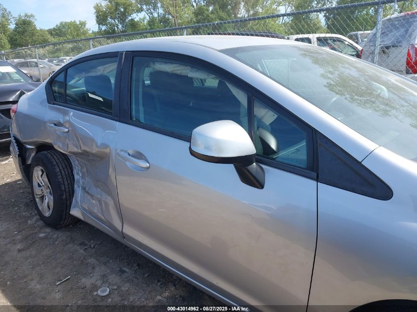 2013 Honda Civic Lx VIN: 19XFB2F5XDE064854 Lot: 43014962