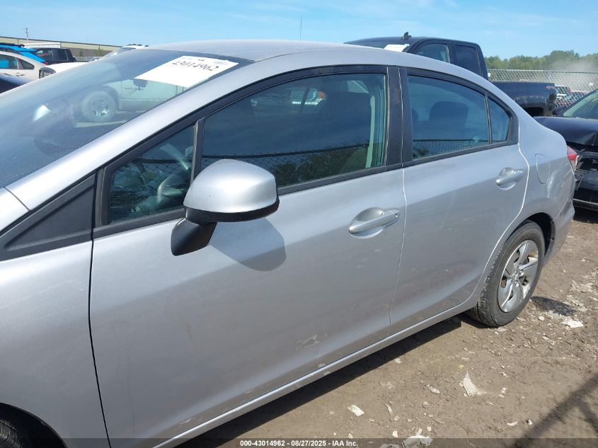 2013 Honda Civic Lx VIN: 19XFB2F5XDE064854 Lot: 43014962