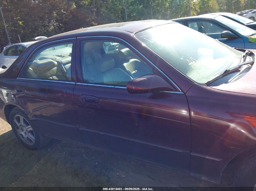 2001 Mazda 626 Es V6/Lx V6 VIN: 1YVGF22D915205775 Lot: 43015403