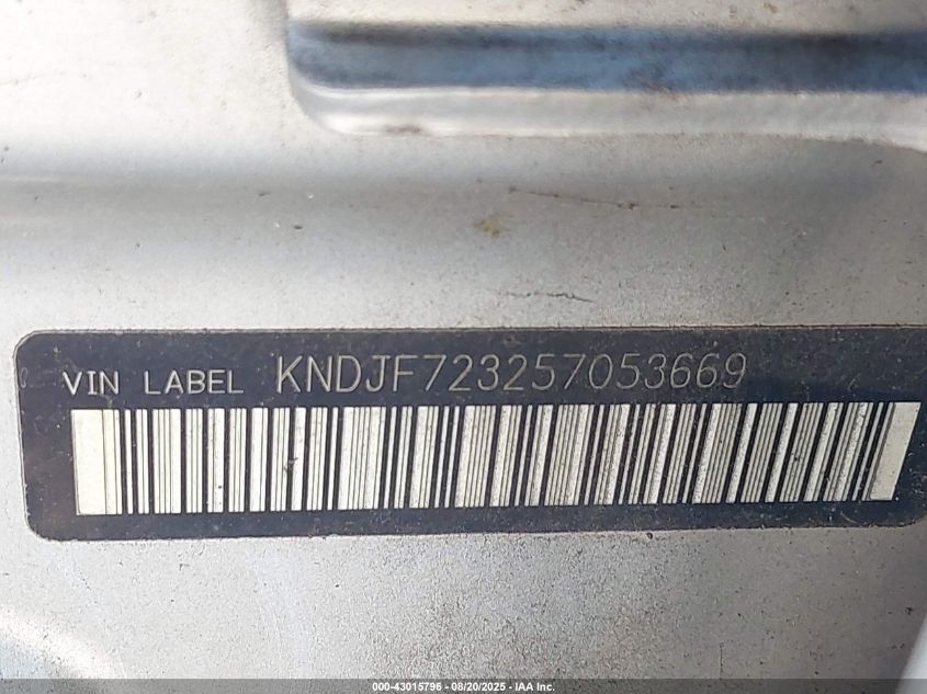 2005 Kia Sportage Ex V6/Lx V6 VIN: KNDJF723257053669 Lot: 43015796
